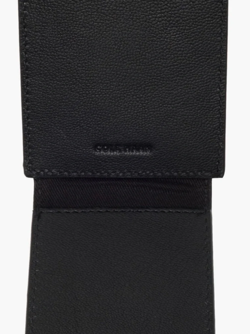 NIB Cole Haan Slim Magnetic Front Pocket Wallet - Black Leather